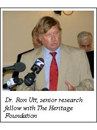 Dr. Ron Utt, senior research fellow with The Heritage Foundation